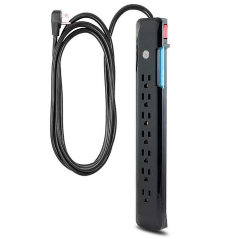 Ge 7 Outlet Ultrapro Surge Protector With 8 Ft Cord Black 34133 The