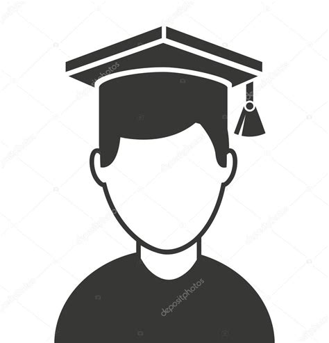 Man Graduation Graduated Icon — Stock Vector © Yupiramos 118388358