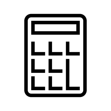 Ios7 Calculator Outline Icon In Ionicons