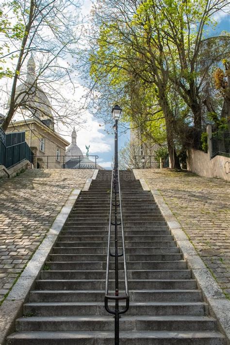 Paris Montmartre Romantic Staircase Stock Image Image Of Christian