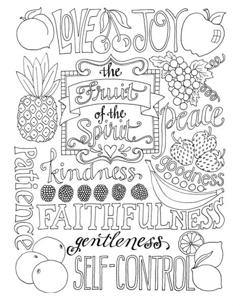 Cut them out and glue to a construction paper basket. fruit of the spirit coloring picture