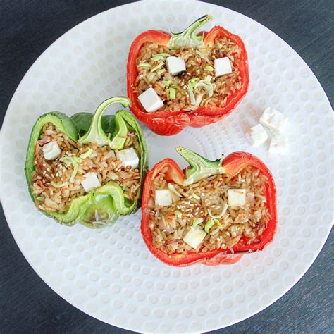 Recette les poivrons farcis au riz Basmati et à la feta