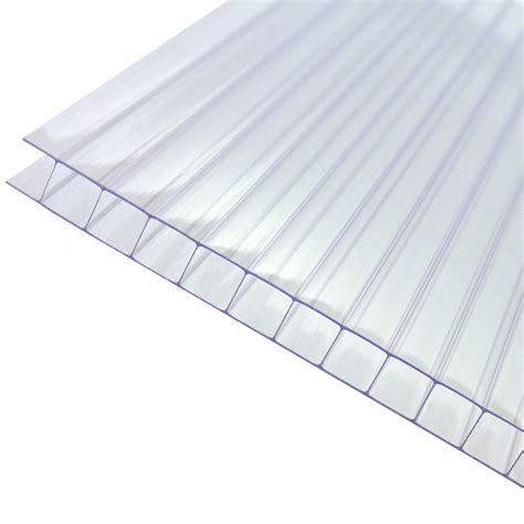 Axiome Clear Polycarbonate Twinwall Roofing Sheet L 5m W 690mm T