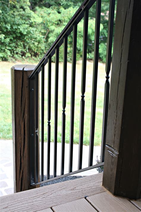 Outdoor stair railing kits can complement your metal deck railing systems while providing a graspable metal stair handrail for family and friends. Exterior Railings - Antietam Iron Works