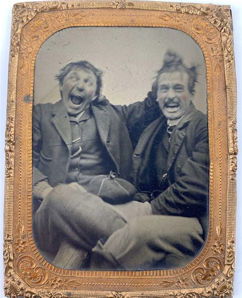 Lot - RARE! Smiling Portrait Antique Tintype Photograph