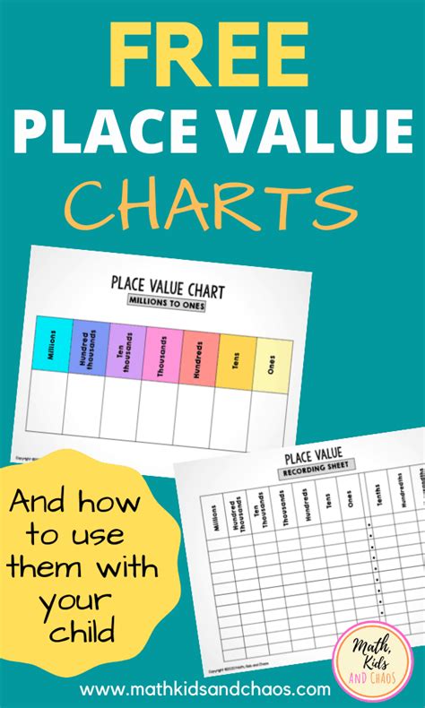 Free Printable Place Value Chart Plus Activities To Try Math Kids