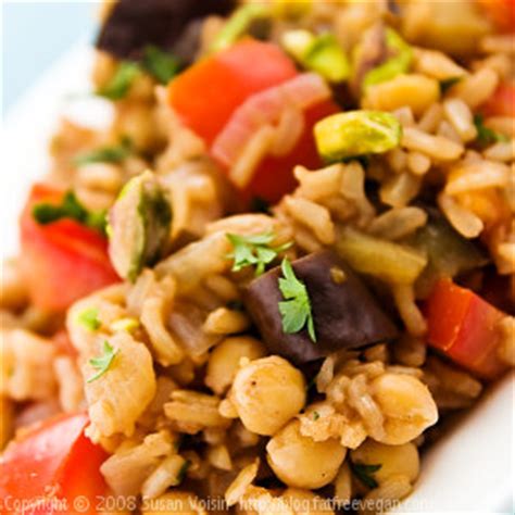 Turkish Pilaf With Pistachios And Chickpeas FatFree Vegan Kitchen