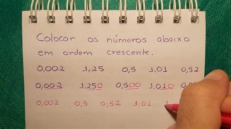 Coloque Em Ordem Crescente