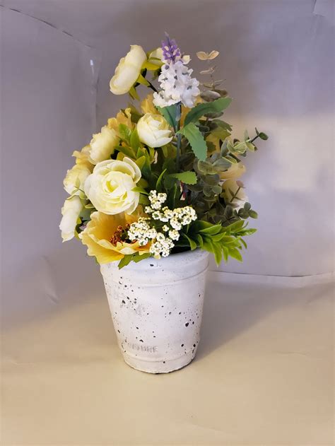 Spring Silk Flower Arrangement Etsy Uk