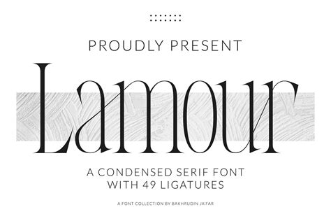 Lamour Condensed Serif By Jafar07 Thehungryjpeg