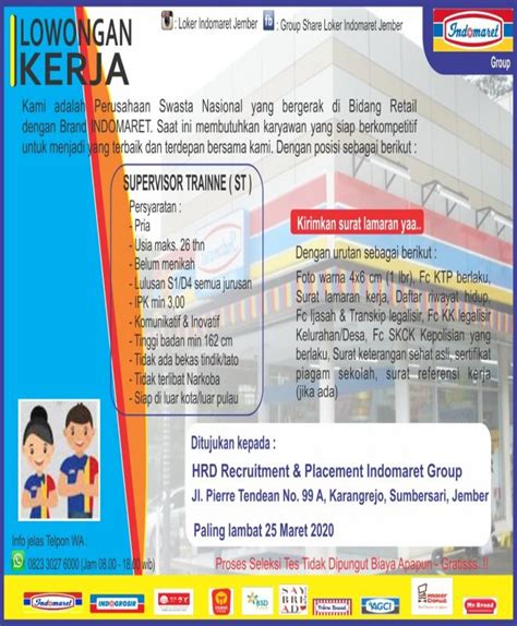Pramuniaga bakery (3 orang) 2. Lowowongan Kerja Indogrosir / Lowongan Kerja Indomaret Bandung Lulusan Sma Smk D3 S1 ...