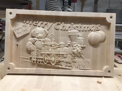 Christmas Train Stl Model For Cnc Etsy