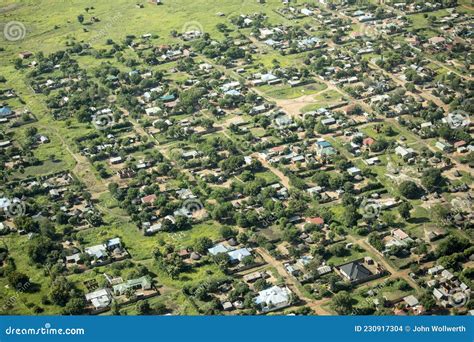 Aerial View Of The Remote Town Of Torit South Sudan Stock Photo