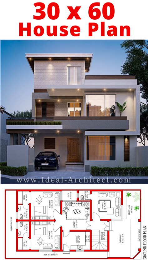30x60 House Plan 7 Marla House Plan