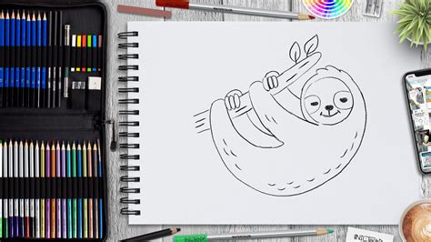 How To Draw A Sloth Step By Step How To Draw A Sloth Sloth Doodle Sloth
