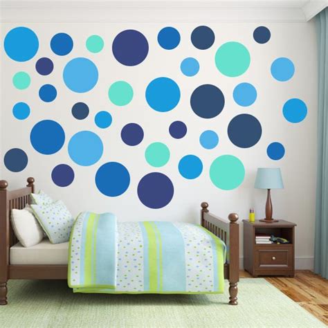 Multi Size Blue Polka Dot Wall Decal Pack Wall Decal World