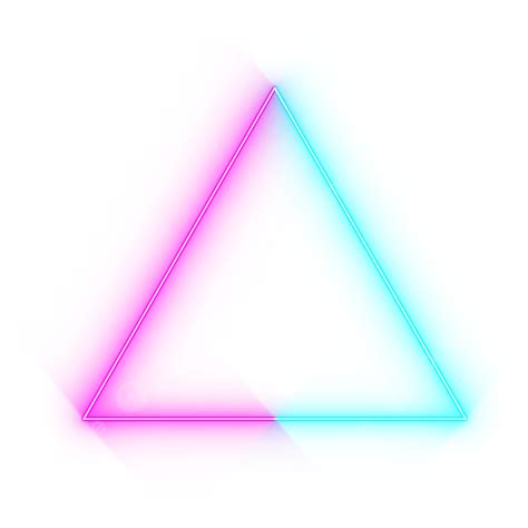 Triángulo De Luz De Borde De Neón Rosa Azul Png Neón Borde De Neón