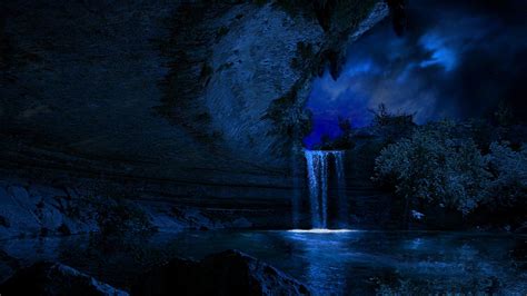 Night Waterfall Wallpapers Top Free Night Waterfall Backgrounds