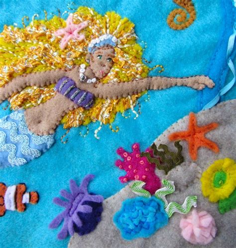 Mermaid Felt Embroidery Art Piece Imagine Our Life