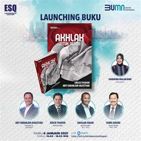 Ilmu akhlak adalah bagian tidak terpisahkan dengan ilmu sosiologi mengingat keduanya saling tujuan ilmu tasawuf adalah membersihkan hati (tazkiyatun nafs). Launching Buku 'AKHLAK UNTUK NEGERI' - ESQNews.id