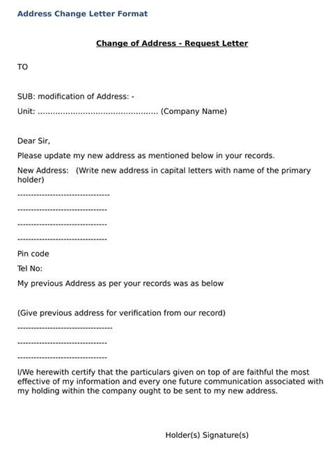 residential address proof letter format
