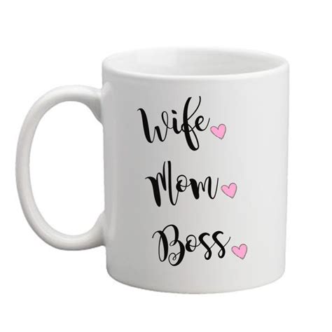 Wife Mom Boss Mug Imadeit Wife Mom Boss Mom Boss Boss Mug