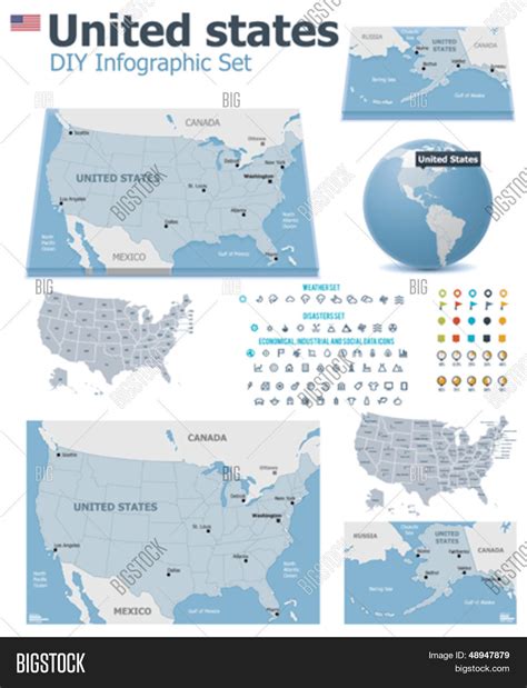 United States Maps Vector And Photo Free Trial Bigstock