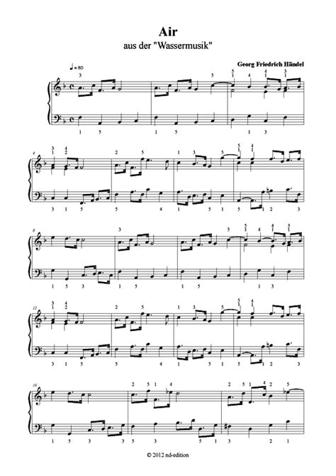 Bitte zur übersicht der kostenlosen angebote nach unten scrollen. Air (Klavier solo einfach) G. F. Händel (bearb. aus ...