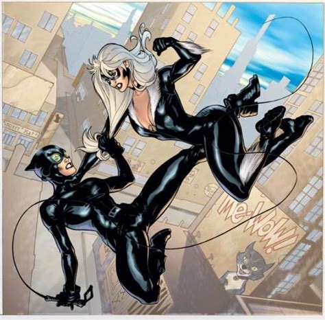 Black Cat Marvel Catwoman Comic Art