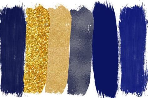If you like, you can download pictures in icon format or directly in png image format. Navy Brush Strokes Clip Art 30 Hand Painted Gold Glitter ...