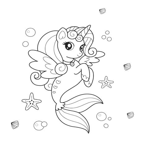 Hello Kitty Mermaid Coloring Pages Dive Into Whimsical Underwater