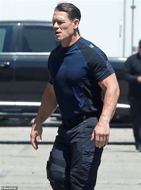 John Cena Shows Off Muscles In Clinging T Shirt As He And Scott