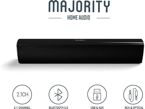 Majority Bowfell Small Sound Bar For Tv With Bluetooth Rca Usb