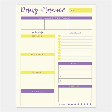 Daily Planner 50 Sheets Of 8 5x11 Inches Undated Checklist Organizer