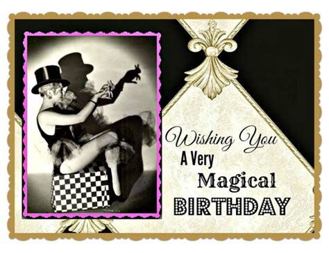 Wishing You A Magical Birthday Card Retro Beauty Retro Magic