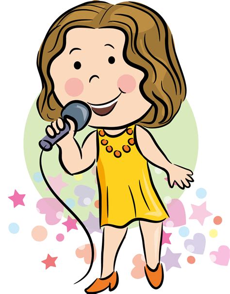 Singing Cartoon Transprent Free Download Emotion Art Cartoon Singer