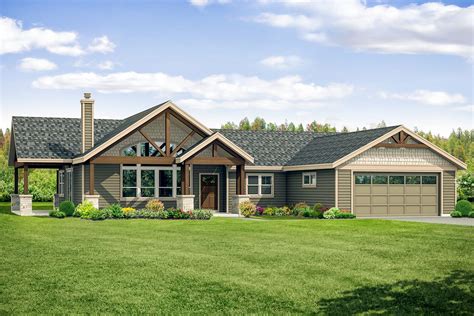 Plan 72932da Craftsman Ranch Home Plan With Vaulted Covered Patio