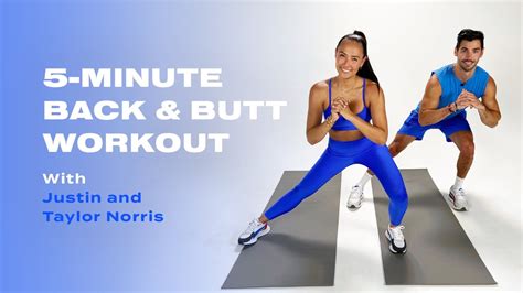 5 minute back and butt workout with lit method youtube