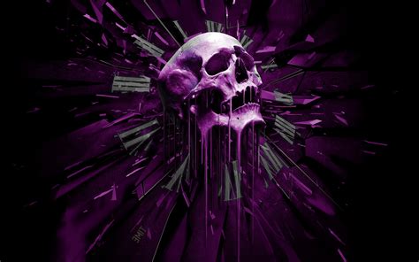 Abstract Skull Purple Wallpapers Hd Desktop And Mobile