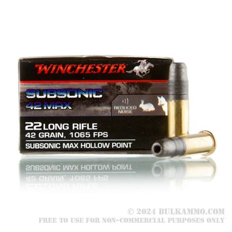 500 Rounds Of Bulk 22 LR Ammo By Winchester 42 Gr LHP