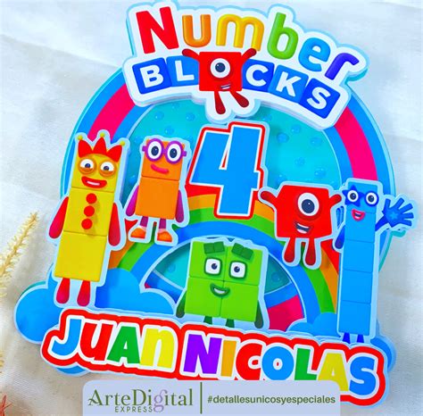 Numberblocks Cake Topper In Layers Digital Instant Download Etsy España