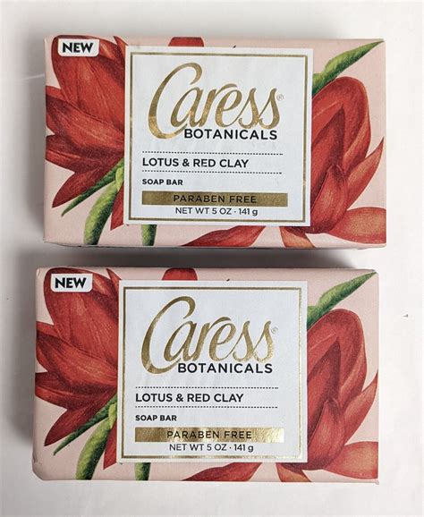 Caress Botanicals Bar Soap 2 Charcoal Rosehip Oil Or Lotus Red Clay 5oz