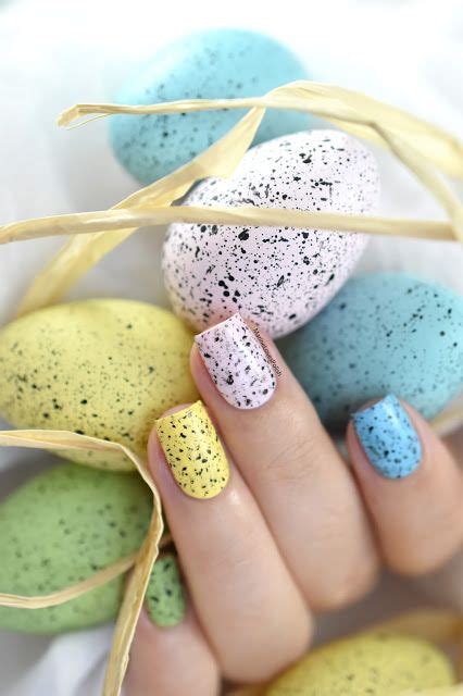 Nailstorming Happy Easter Speckled Eggs Nail Art Video Tutorial Paznokcie Malowanie