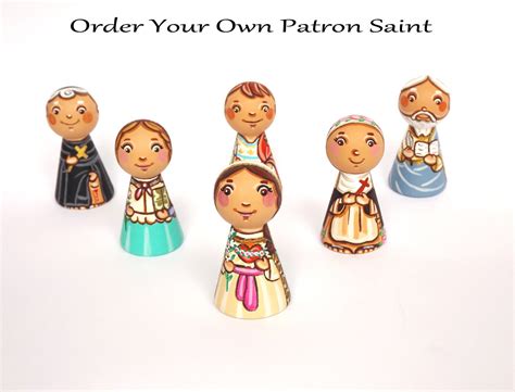 Personalized Saint Peg Doll Catholic Saint Dolls Patron Saint Etsy