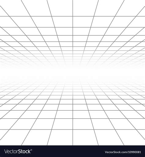 Ceiling And Floor Perspective Grid Lines Vector Image