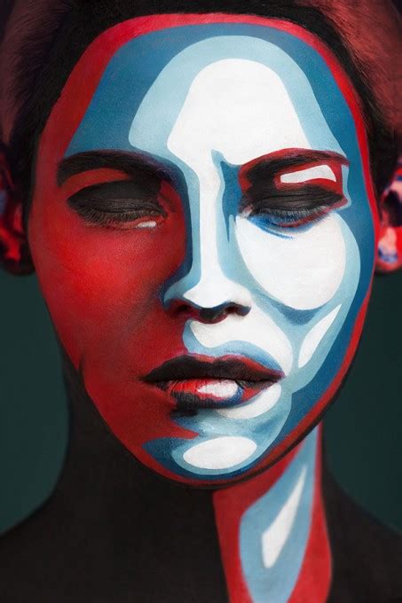 Interesting 2d Face Paintings Den Art Body Painting Studio