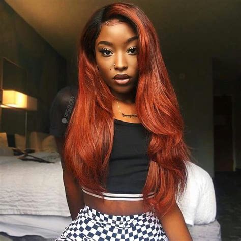 pin by charrice white on lace fronts and weaves hair color for dark skin auburn red hair