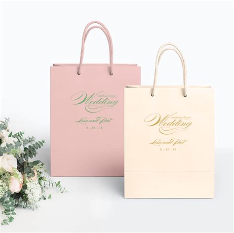 Welcome To Our Wedding Bags Personalized T Bag Audrey Collectio Tea And Becky