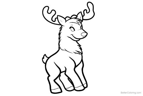 Baby Reindeer Coloring Pages - Free Printable Coloring Pages