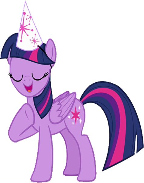 Twilight Sparkle Wearing A Party Hat Vector By Homersimpson1983 On